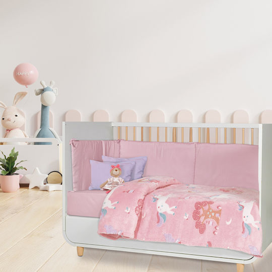 Das Home Blanket Nursery Swaddling Blankets Fleece Pink Pink 80x110cm