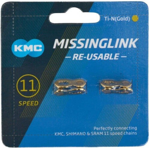 KMC Chain Missing Link 11 Ασφάλεια Αλυσίδας Ποδηλάτου Χρυσή Χρυσή