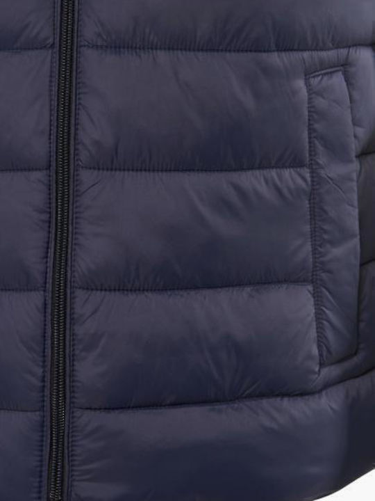 Sleeveless Winter Jacket Navy Blue