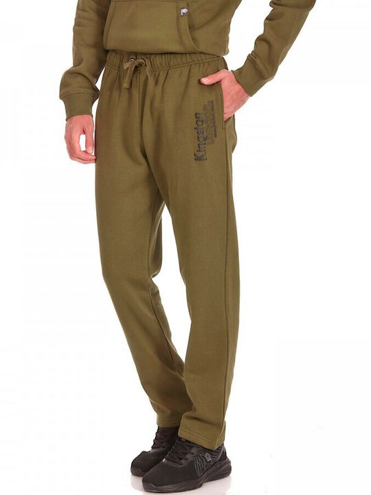 Admiral Men's Fleece Sweatpants with Rubber Khaki