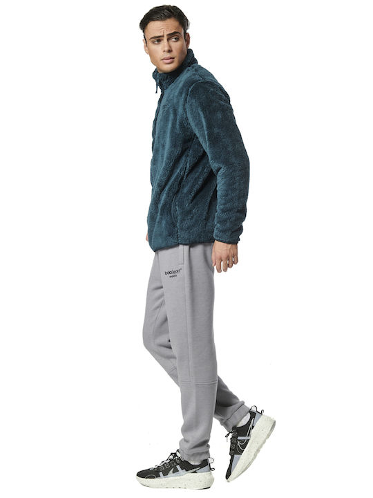 Body Action Men's Fleece Sweatpants with Rubber Gray