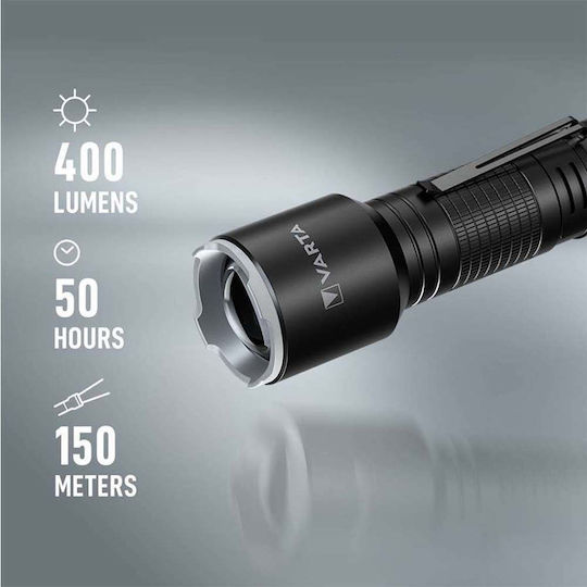 Varta Flashlight LED with Maximum Brightness 400lm F30 Black