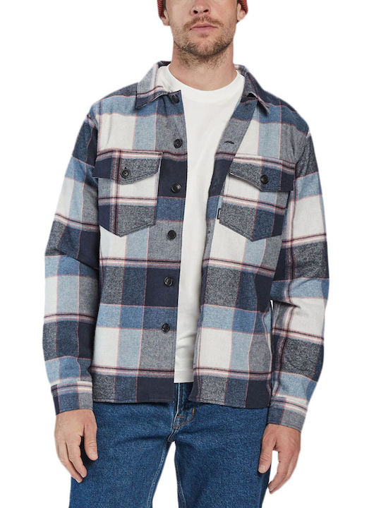 Gabba Men's Shirt Long Sleeve Cotton Checked Gray