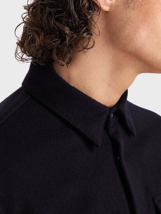 Langärmelig Overshirt Schwarz