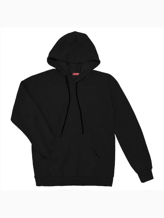 Ustyle Women's Hooded Fleece Sweatshirt Black