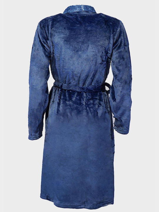 G Secret Winter Women's Robe Navy Blue