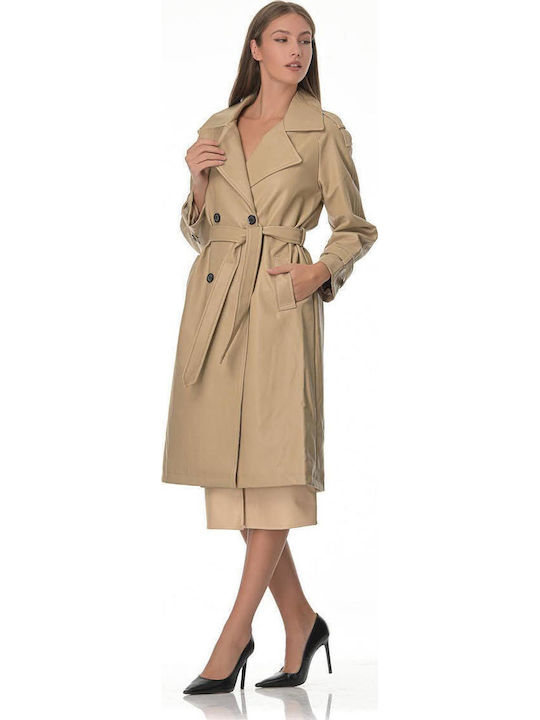 Damen Schwarz Trenchcoat