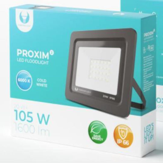 Forever Light Proxim II Waterproof LED Floodlight 20W Cold White 6000K IP66