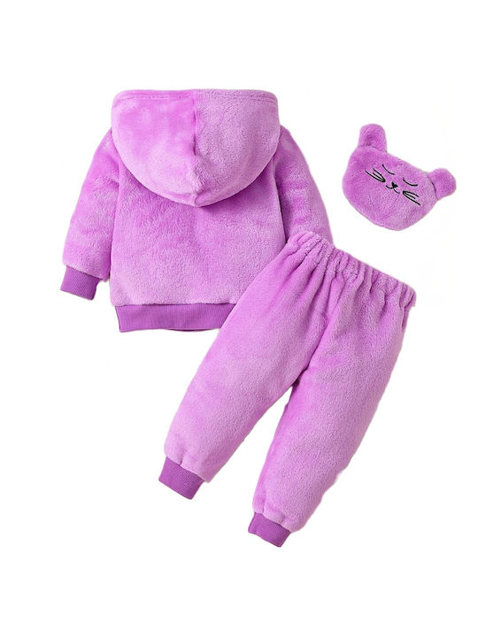 TakTakBaby Copilăresc Set de pantaloni de trening Violet 2buc