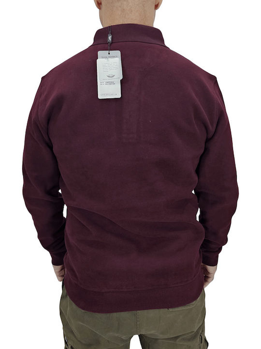 Side Effect Men's Long Sleeve Blouse Polo Burgundy