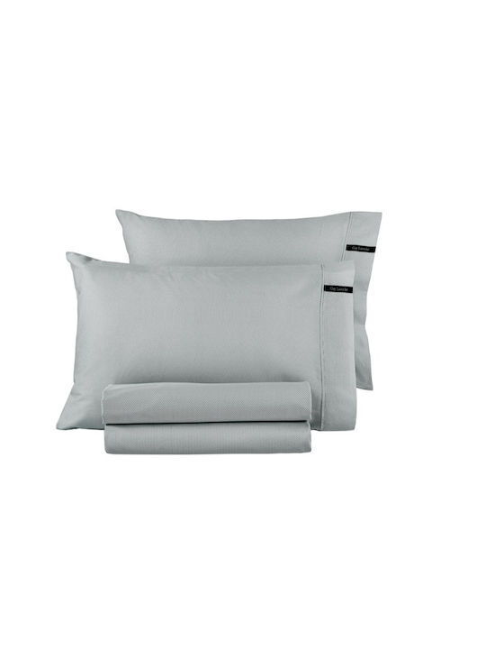 Guy Laroche Sheet King Size with Elastic 180x200+35cm. Minimal Azul