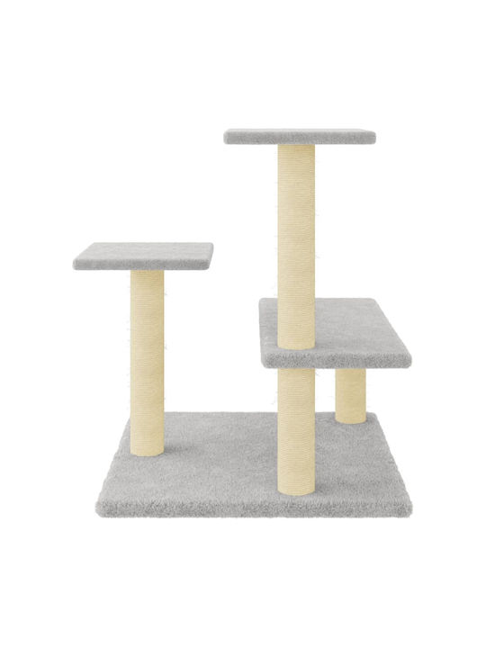vidaXL Scratching Post Cat Trees Gray 3 levels 53.5x53.5x61cm