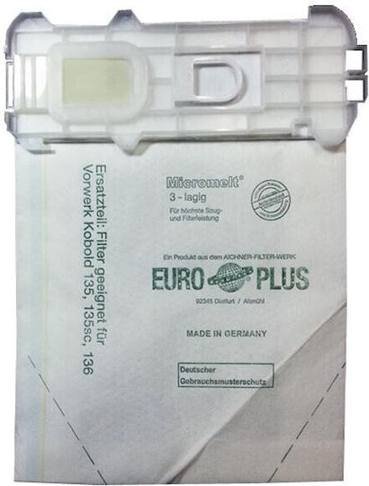 Unibags 2037 Microfiber Staubsaugerbeutel 5Stück Kompatibel mit Staubsauger Vorwerk