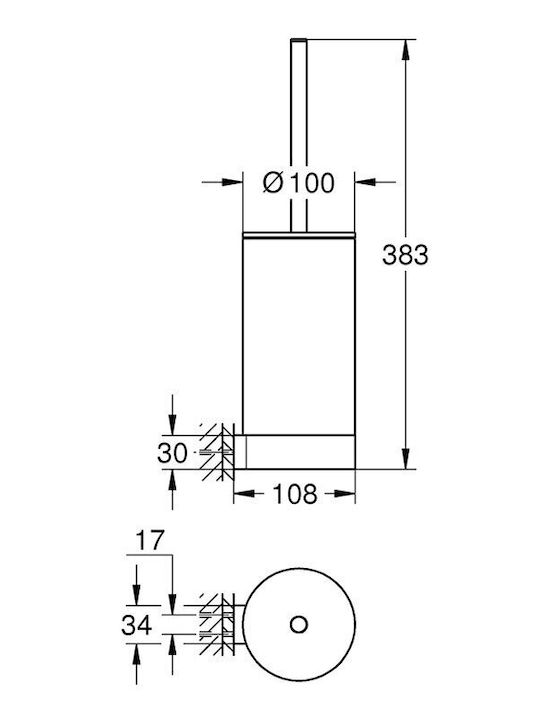 Grohe Selection 41076GN0 Metallisch Badezimmer Toilettenbürste Gold