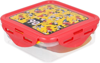 Mickey Mouse Clubhouse Πλαστικό Παιδικό Δοχείο Φαγητού 0.5lt Κόκκινο