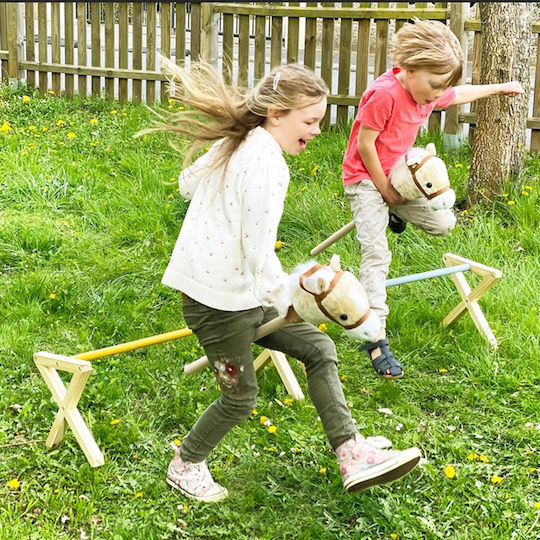 Hobbyhorse Stick Horse with Wheels Sound