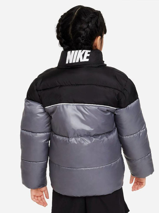Nike Παιδικό Αθλητικό Μπουφάν Ασημί