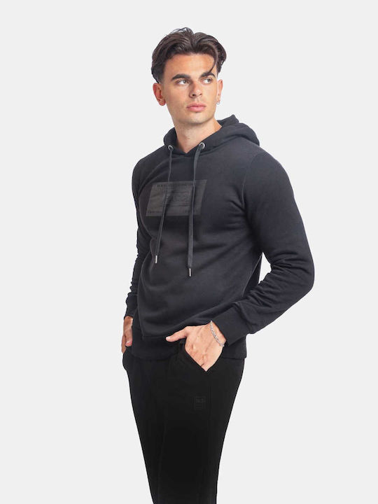 Paco & Co Herren Sweatshirt mit Kapuze Schwarz