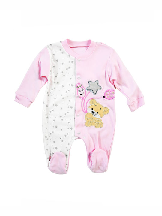 Poulain Set Baby Strampler Langärmliges Rosa