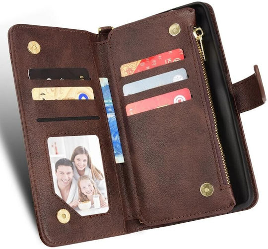 Multi Zipper Wallet Καφέ (Google Pixel 7)