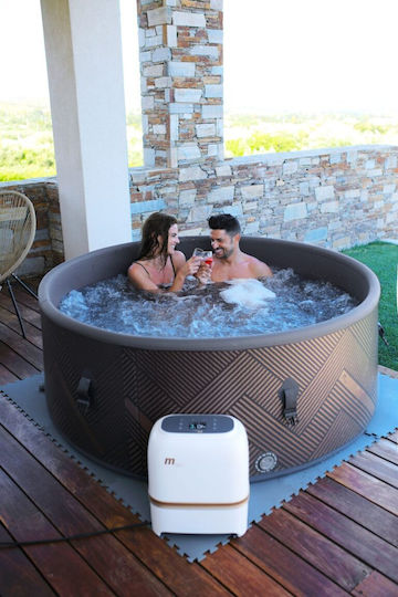 Viking Runde Schwimmbecken 1800lt Aufblasbar mit Hydromassage 192x61cm Goldene