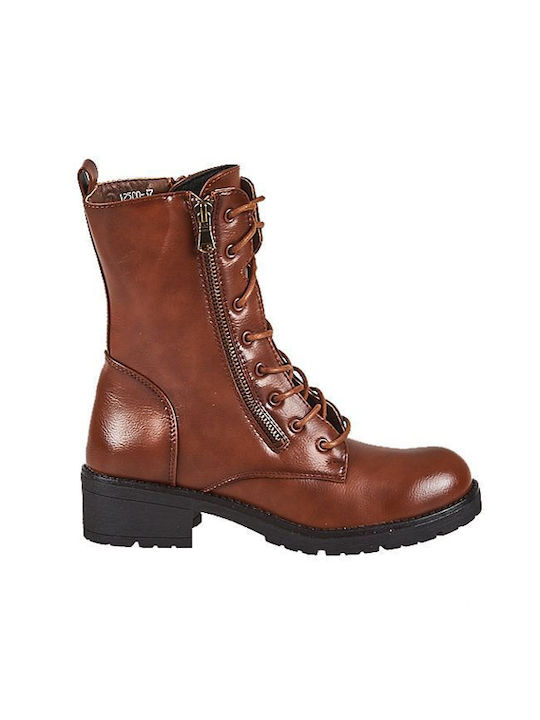 Elenross Women's Combat Boots Brown