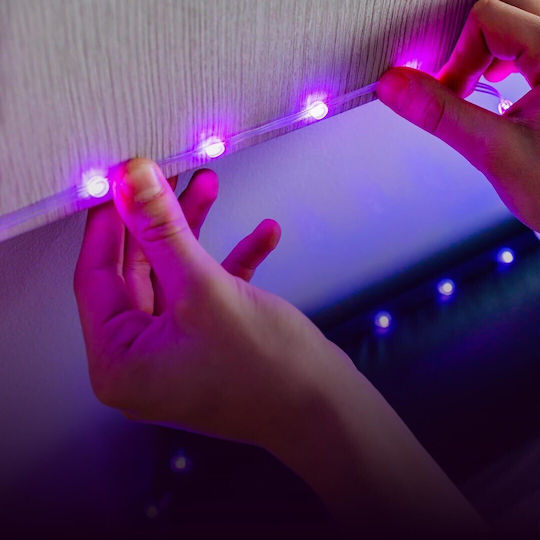 Twinkly Inteligent Bandă LED Wi-Fi USB 5V RGB Lumină 3m cu Sursă de alimentare
