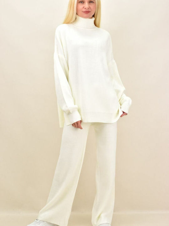 Potre Women's White Set with Trousers