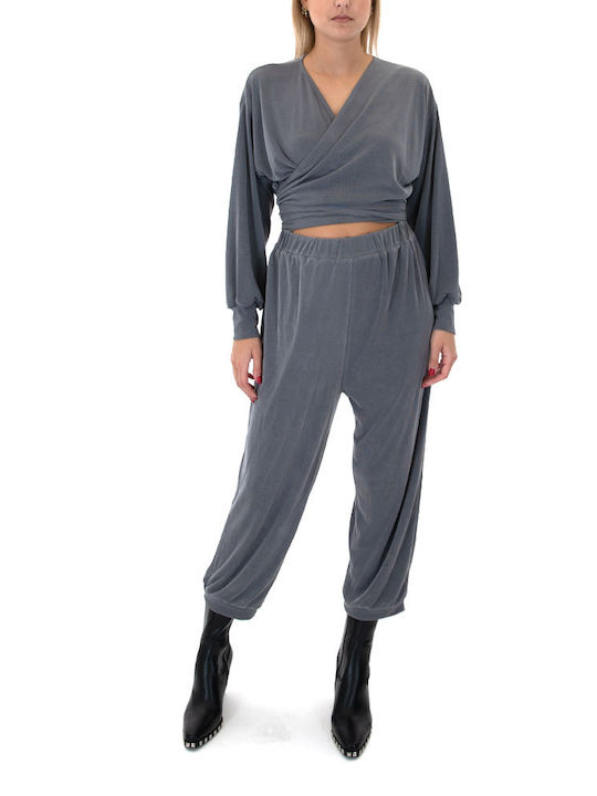 Zoya Damen Stoff Hose Gray