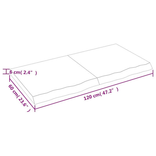 vidaXL Waschtisch ohne Waschbecken L120xB60xH60cm Gray