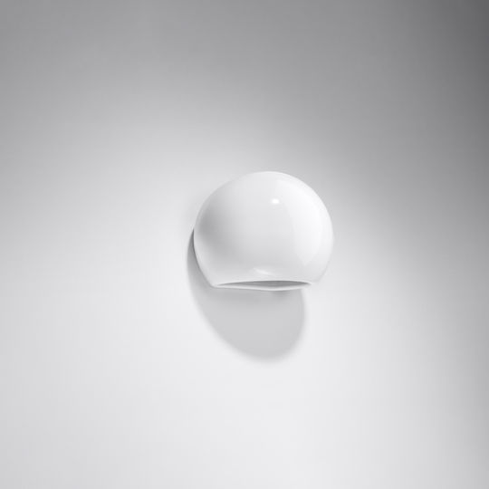 Sollux Globe Classic Lamp Wall with Socket E27 White 17x26x26cm