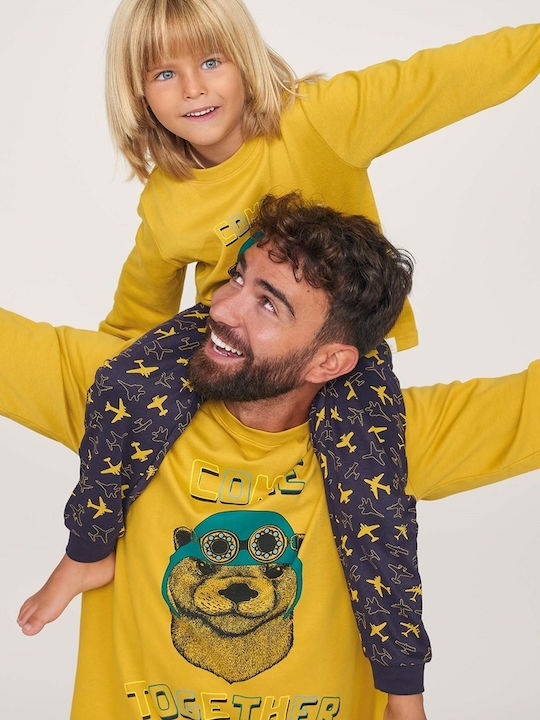 Muydemi Set Top & Bottom Kids Pyjamas Yellow