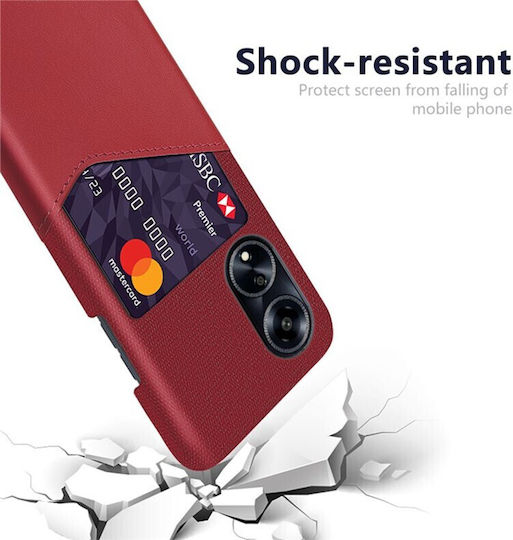 Cloth Back Cover Plastic Red (Oppo A98)