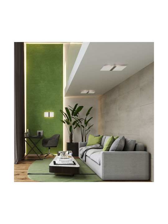 Sollux Azalia Ceiling Mount Light 45cm Silver with Socket G9
