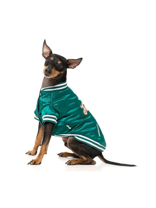 Fuzzyard Green Dog Coat Small with 33cm Back Length