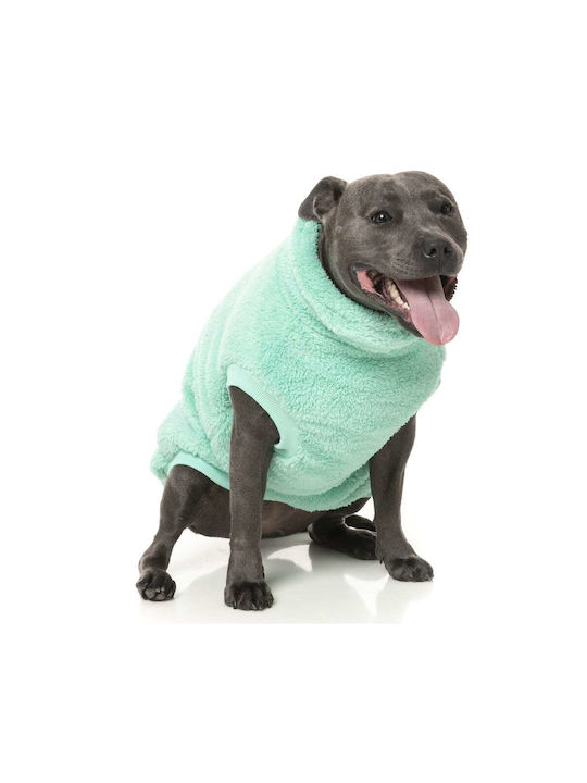 Fuzzyard Turtle Teddy Strickpullover Hund in Türkis Farbe XS 26cm.