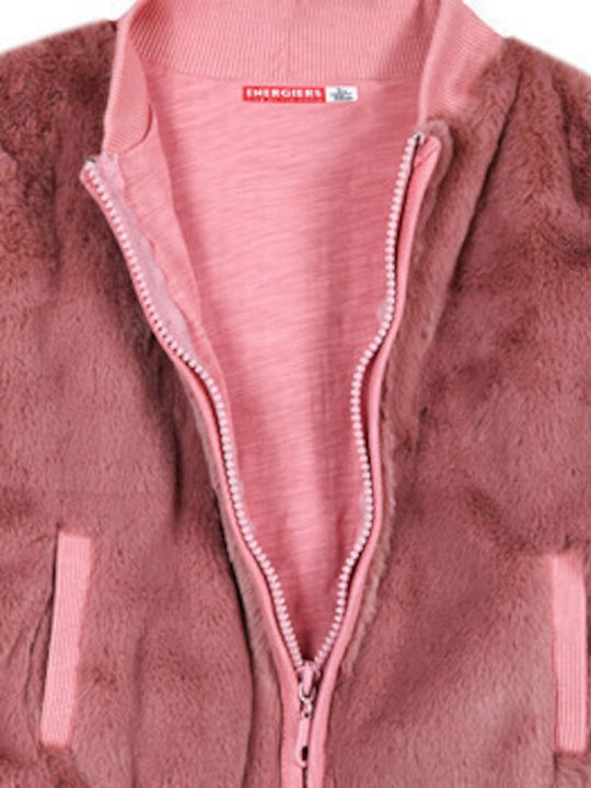 Kids Cardigan Fur Pink.