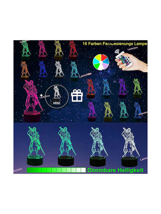 One Piece - Zoro Decorative Lamp 3D Illusion Transparent