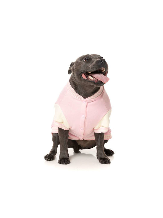 Fuzzyard The Letterman Φούτερ Σκύλου σε Ροζ χρώμα XXL 70εκ.