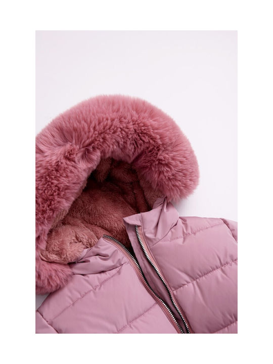 Funky Girls Quilted Coat Pink