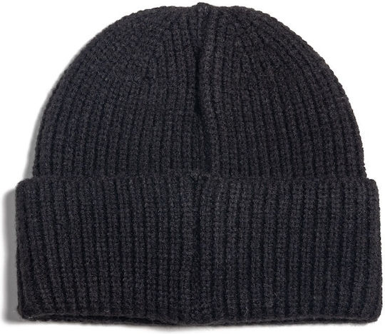 Beanie Unisex Beanie with Rib Knit in Black color