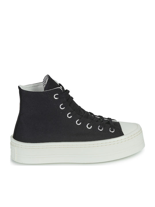 Chuck Taylor All Star Modern Lift Флатформи Платно Високи Черни