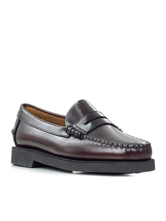 Sebago Dan Women's Moccasins in Burgundy Color