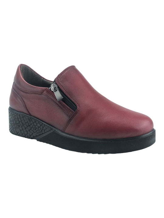 Aerostep Women's Moccasins in Burgundy Color