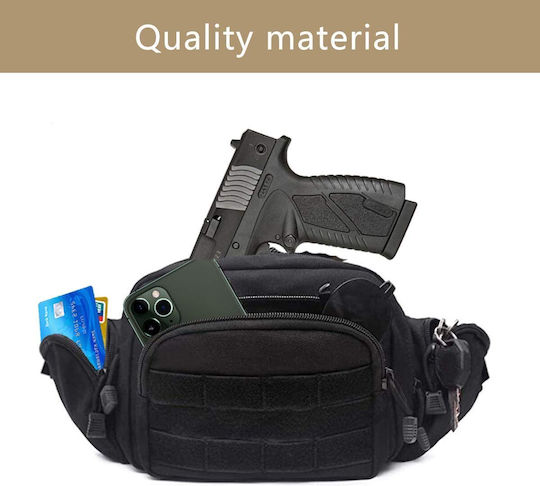 Military Pouch Waist Black 0.55lt
