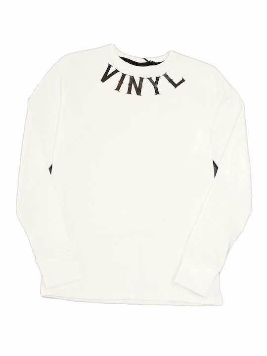 Vinyl Art Clothing Men's Long Sleeve Blouse White