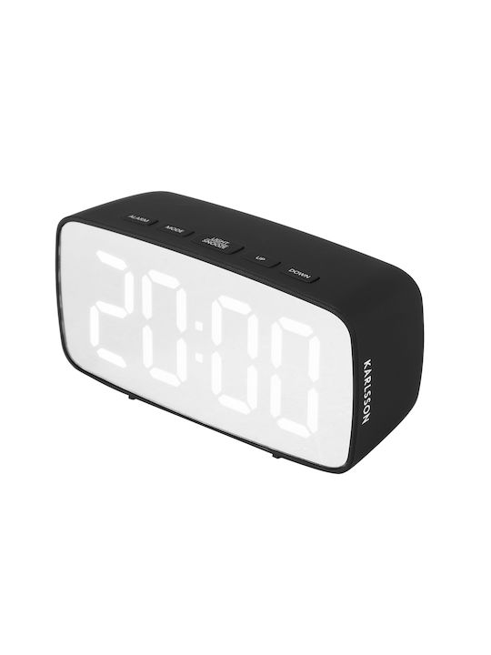 Karlsson Tabletop Clock with Alarm Black KA5876BK