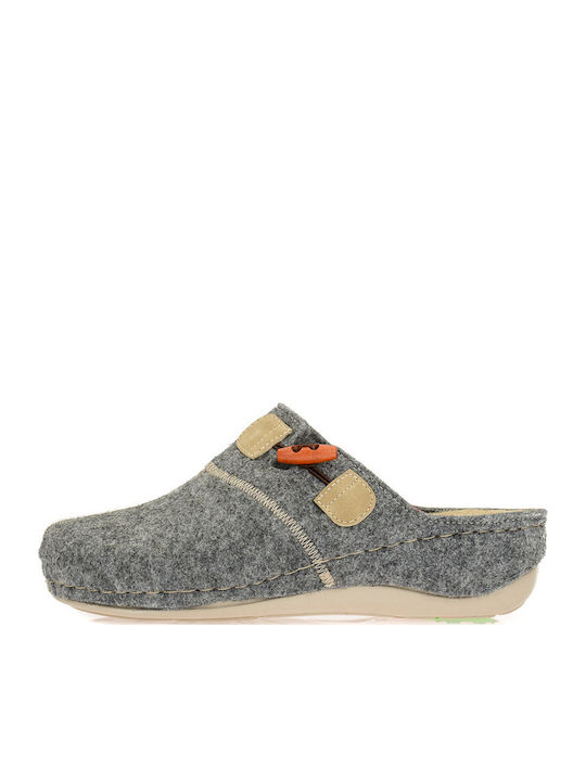 Anatomische Wollene Damen Hausschuhe Gray