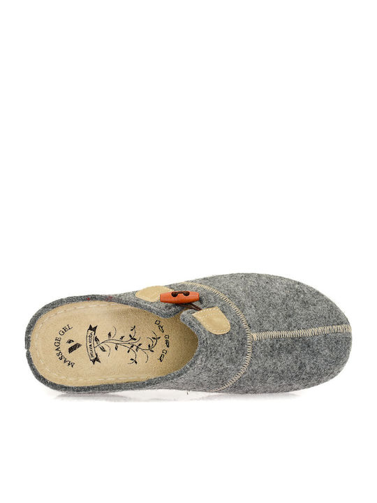 Anatomische Wollene Damen Hausschuhe Gray