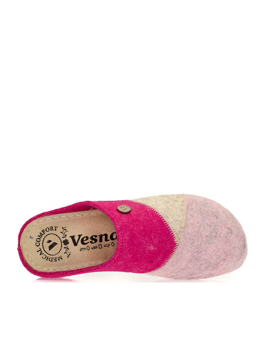 Anatomical Woolen Women's Slippers Fuchsia